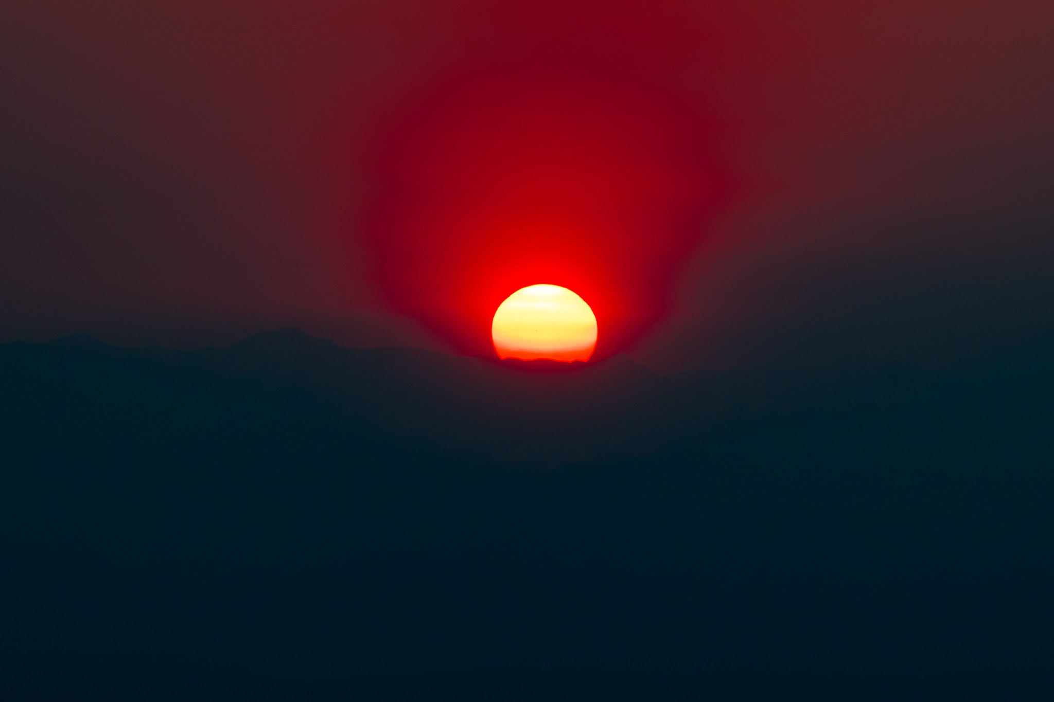 Sun setting over the high desert